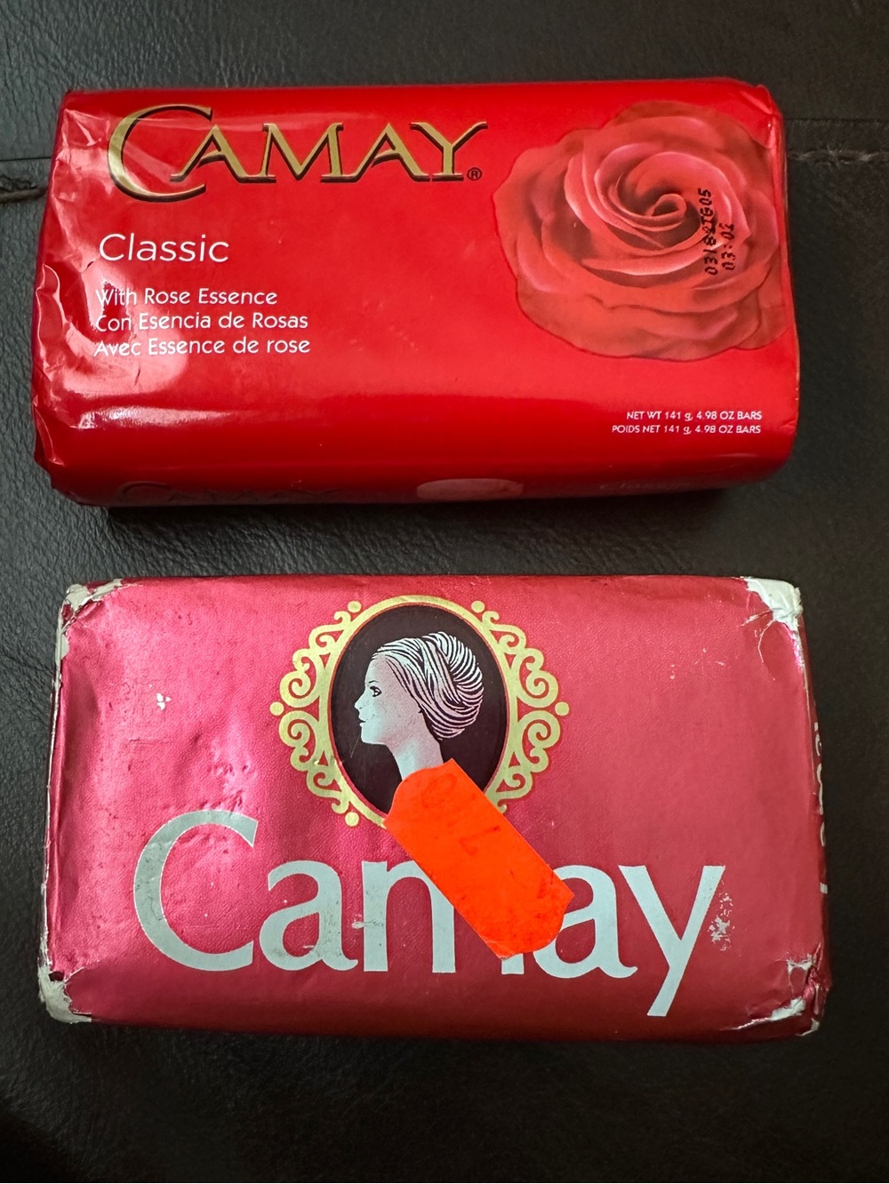 Camay vintage set of soap from Italy Classic Rose Essence Bar Soap